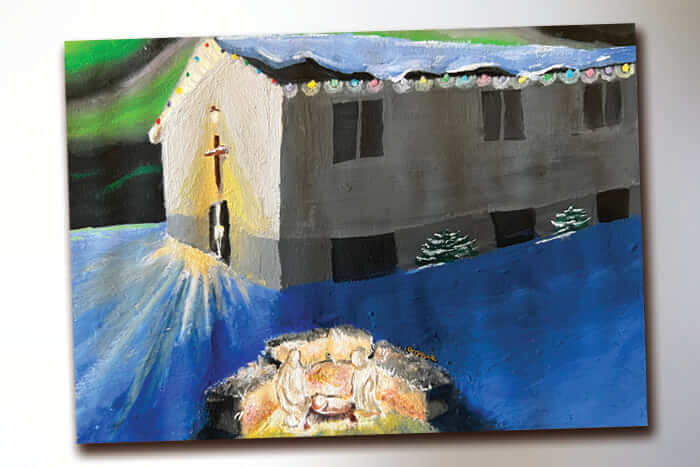 Christmas Cards: Manning, ND with Nativity